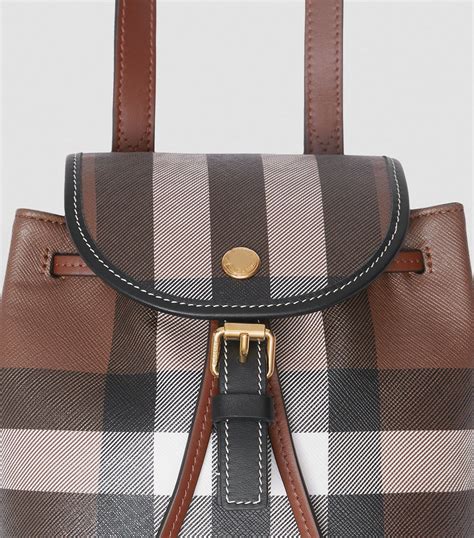 burberry check cloud mini backpack|Check Backpack in Dark birch brown .